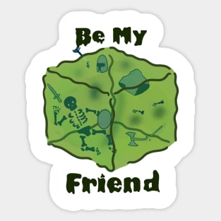 Gelatinous Cube Friend Sticker